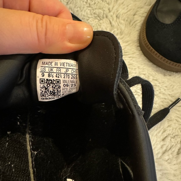 Adidas Black and White Samba OG Sneakers - Picture 8 of 9